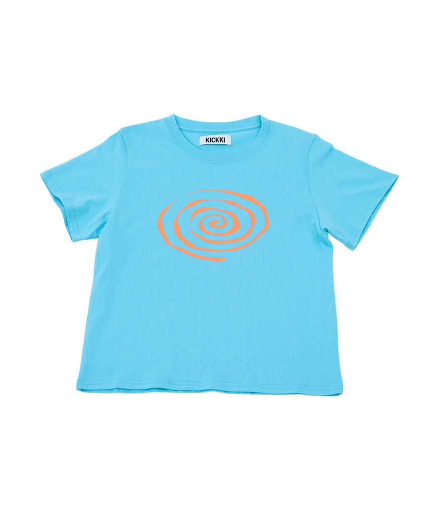 Kikki Spiral Logo T-Shirt Okinawa Blue