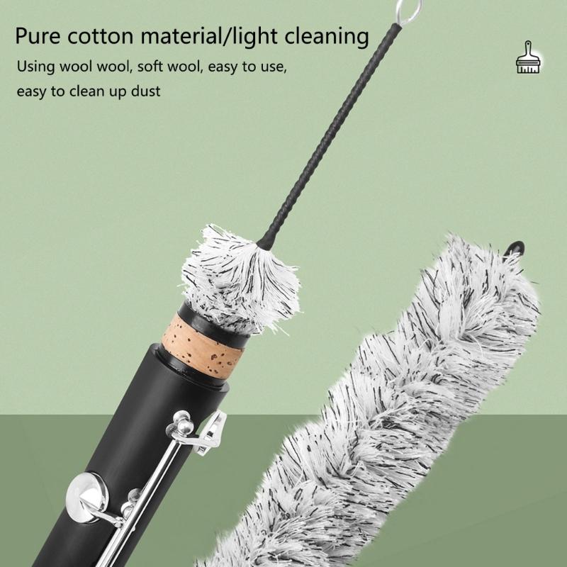 Flute Cleaner Cleaning Tools Clarinet Swab Cleaning Brushes for Clarinet Flute Cleaning Rod Cleaning Brush for Clarinet