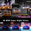 Car DVR 4K 3840*2160P WIFI GPS Dash Cam Mini Camera Front and Rear Dual Lens Dashcam Black Box Video Drive Recorder Night Vision