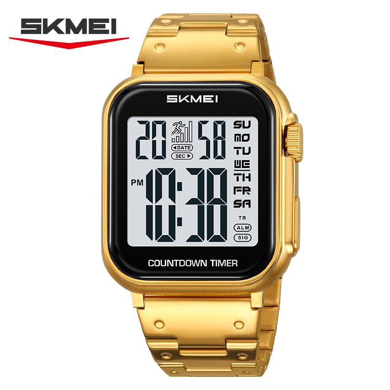 Skmei 2447 New Fashion Luxury Men's Electronic Watch Waterproof Large Dial Square Countdown Calendar Digital Watch Reloj Hombre