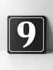 Metal House Number Sign, Black White Contrast, Outdoor Wall Decor for Home Street