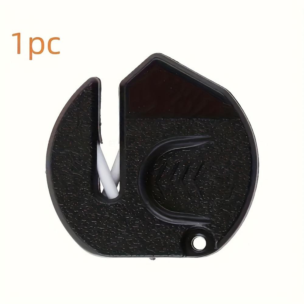 Přenosný keramický ořezávátko na nože, kompaktní mini ABS pryskyřice, černý, kuchyňský honovací kámen, nástroj pro snadnou údržbu čepele pro použití v domácí kuchyni