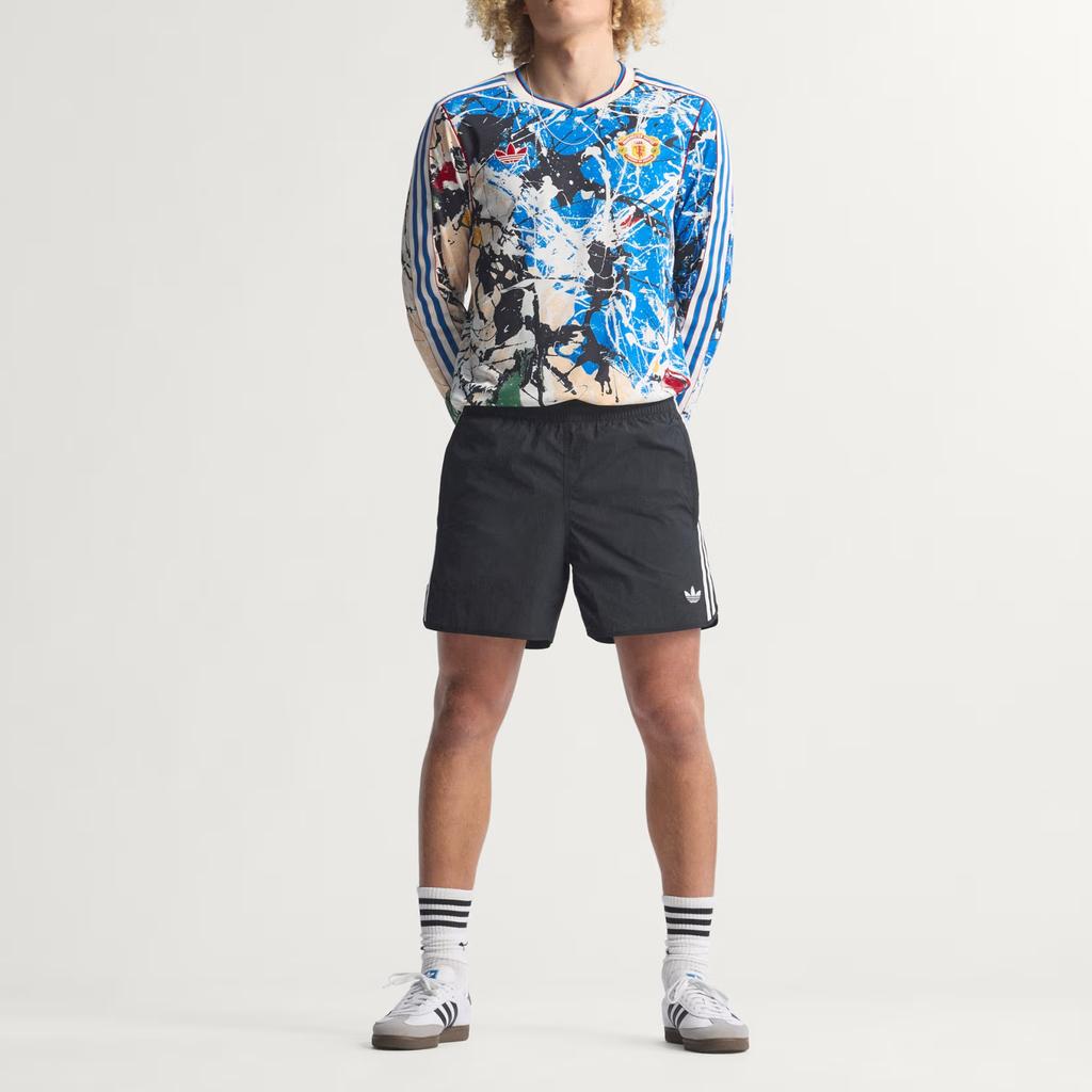 Adidas Originals Manchester United Stone Roses Slim Fit Pullover Long Sleeve Football Shirt Men Tops KC4442