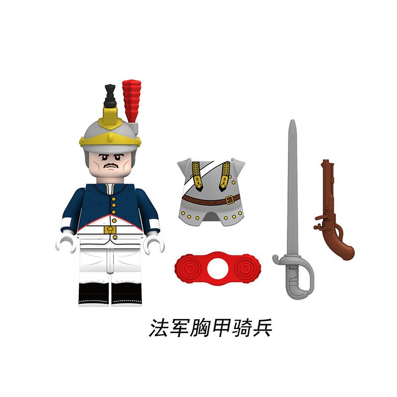 CALDO Guerra Napoleoniche Militari Soldati Figure Cavaliere Medievale Esercito Britannico Francese MOC Blocchi da Costruzione Mattoncini Giocattoli Regali