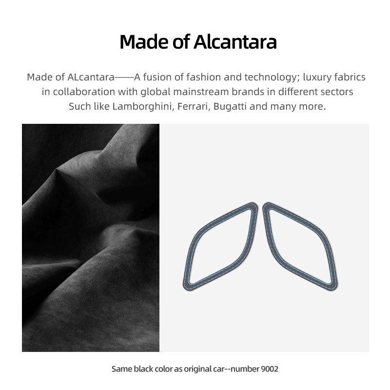 Für BMW X1 E84 2010-2014 Hergestellt aus Alcantara Auto Innenraum Armaturenbrett Seitenlüftungsauslass Zierrahmen Aufkleber Tuning Zubehör
