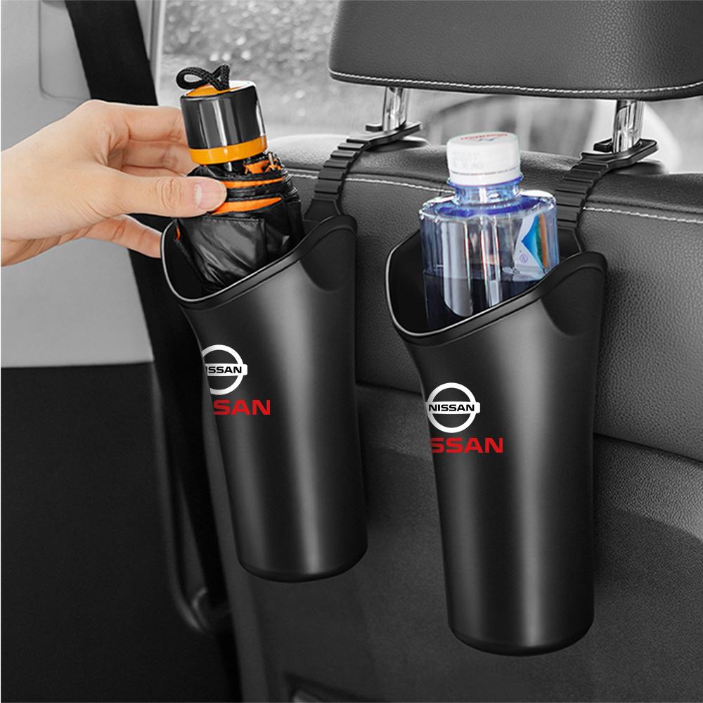 Car Umbrella Storage Bucket Plastic Holder Barrel With Hook Trash Storage Box Tools For Nissan Nismo Tiida Teana Qashqai Almera
