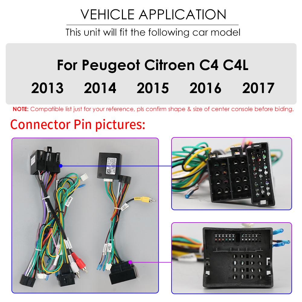 Hizpo 8G 128G 2Din Android 12 Car Radio for Citroen C4 2 B7 2013 2014 2015 2016 Multimedia Video Player Stereo RDS Nav GPS Bluetooth  RDS DSP DVR Cam