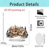 1Pc 2D Elegant Acrylic Christmas Decoration Snowhouse & Reindeer Scene Home Office Ornaments Festive Warm Party Gift Photo Props
