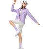 Li Ning Running Series Logo Hooded Insert Shoulder Sports Long Sleeve Windbreaker Women outerwear Crystal-Purple AFDU164-11