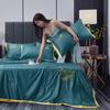 Four-Piece Washable Silk and Tencel Cooling Summer Quilt Set