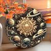 Festive X Inch Aluminum Art Decoration Celestial Starry Theme Flower Wreath Center Wall Art Home Dcor Room Dcor