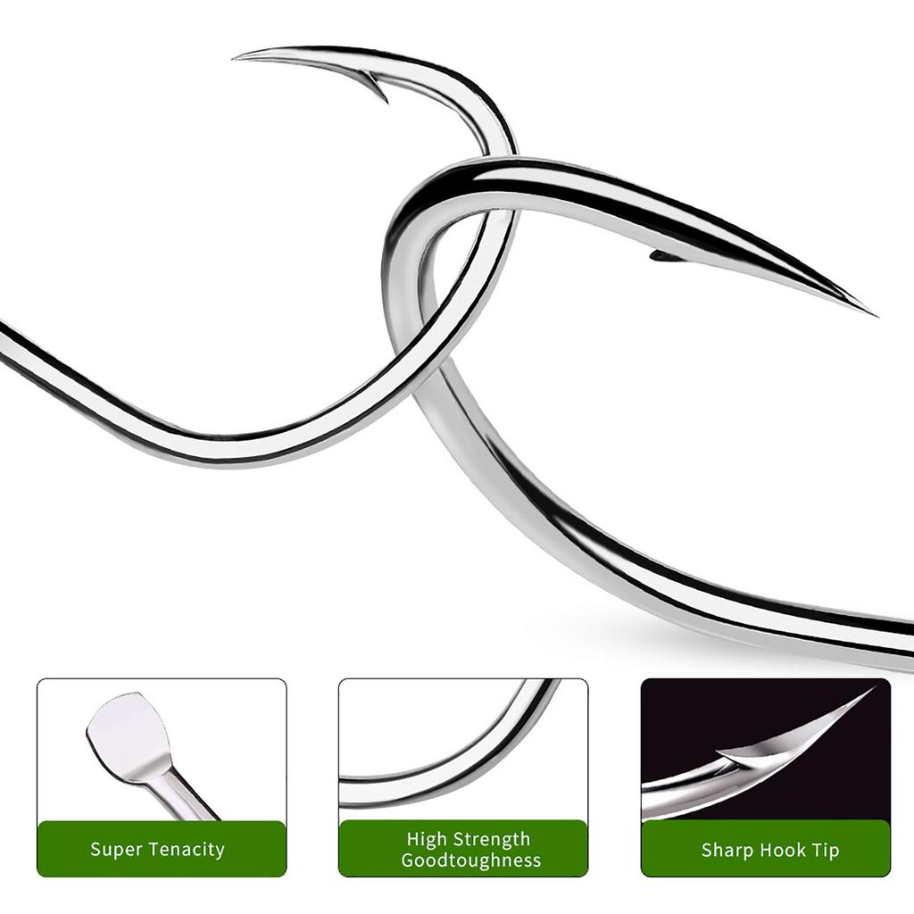 10pcs Lure Sea Fishing Hooks Thickened Anti-corrosion High Carbon Steel Fishhooks With Barbs Fishing Tackle