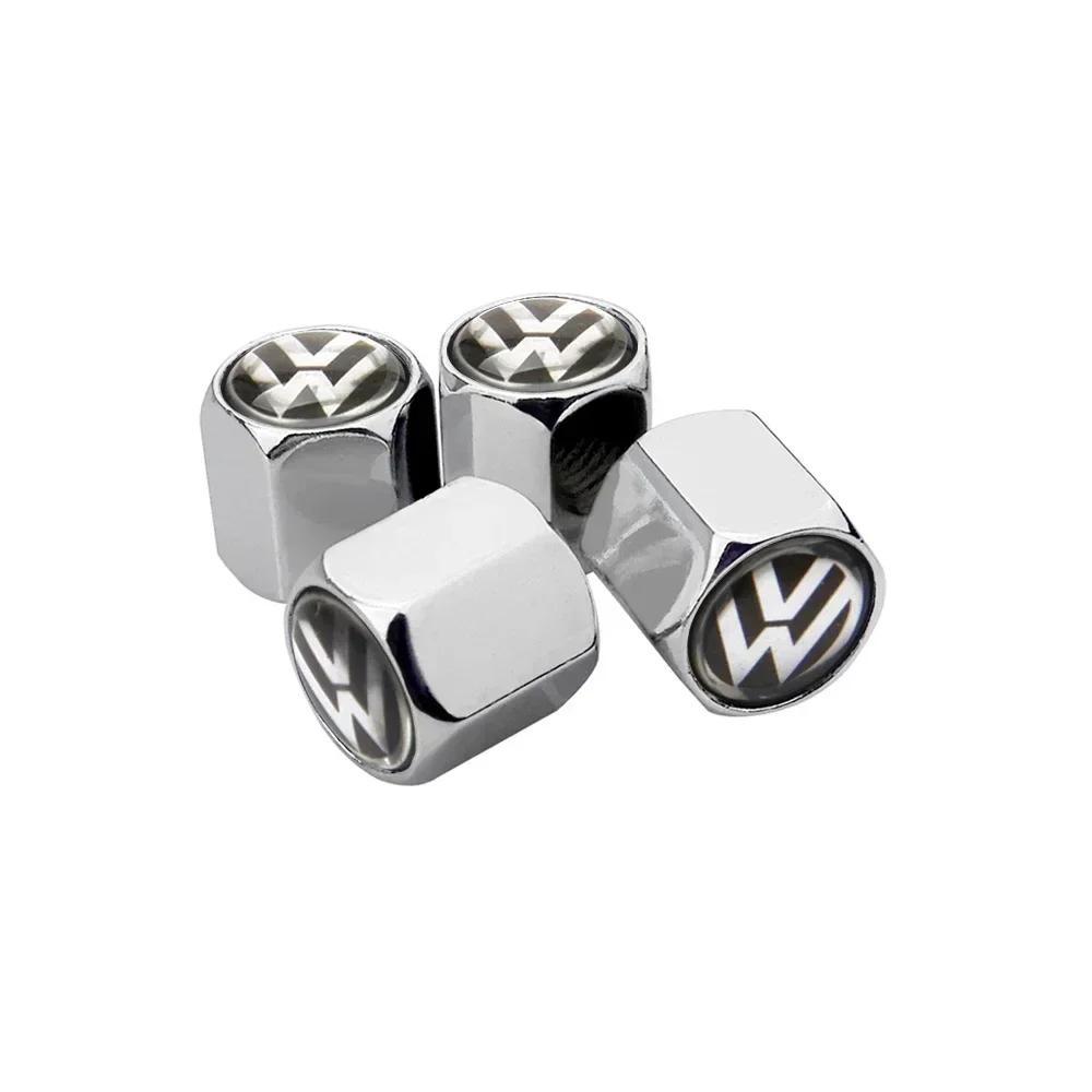 

New New 4pcs Car Wheel Tires Valve Caps Tyre Dust Covers For Volkswagen GTI Passat Touareg Tiguan Golf Bora Jetta CC Beetle P