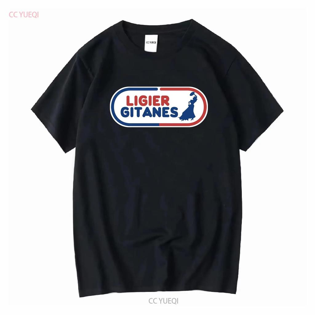 Ligier Gitanes Active Logo T Shirt Funny Size Mode American long or short sleeves vintage Washed fashion Casual Breathable