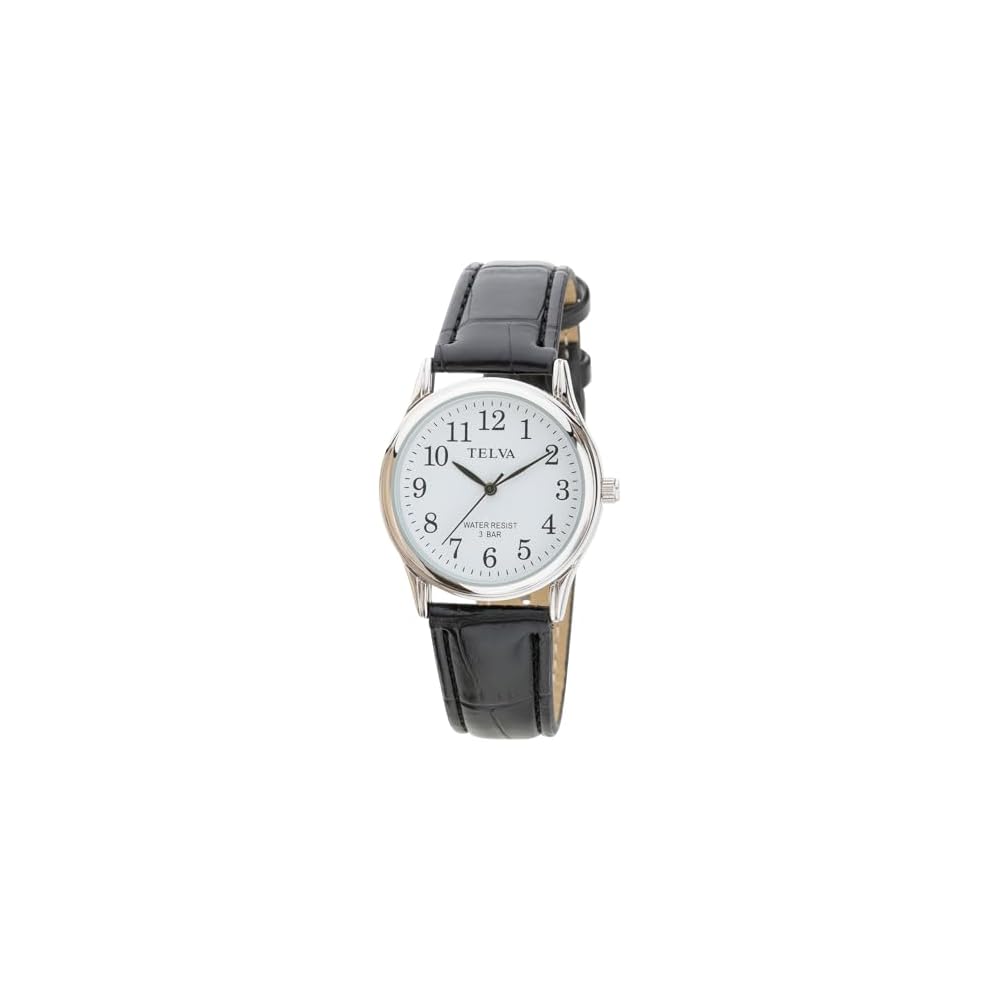 Crepha Analog Quartz Watch Black 18mm Leather Band Water Resistant Men s Simple Design