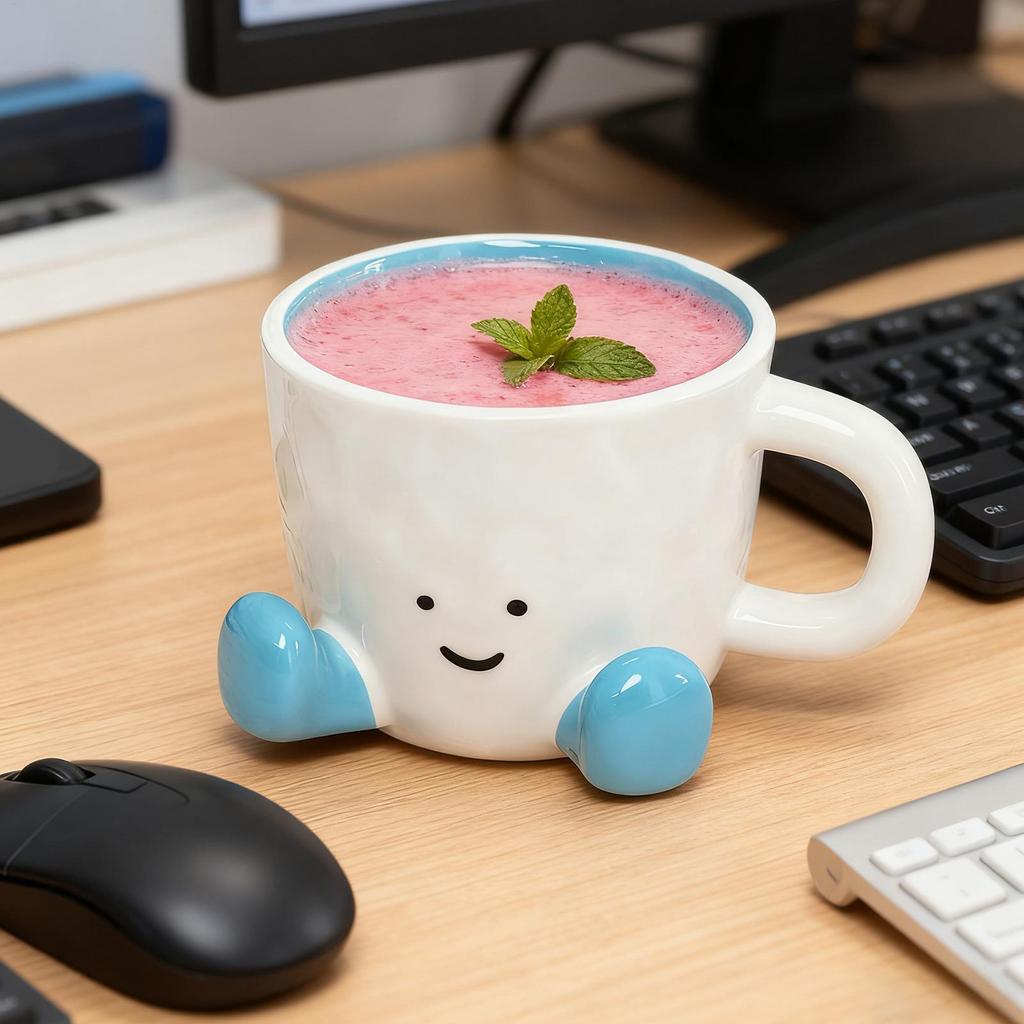 Cute Ceramic Mug Decorative Kitchen Drinkware Ceramic Funny Coffee Cup for Wine Latte Water Hot Cocoa Cold Hot Drinks