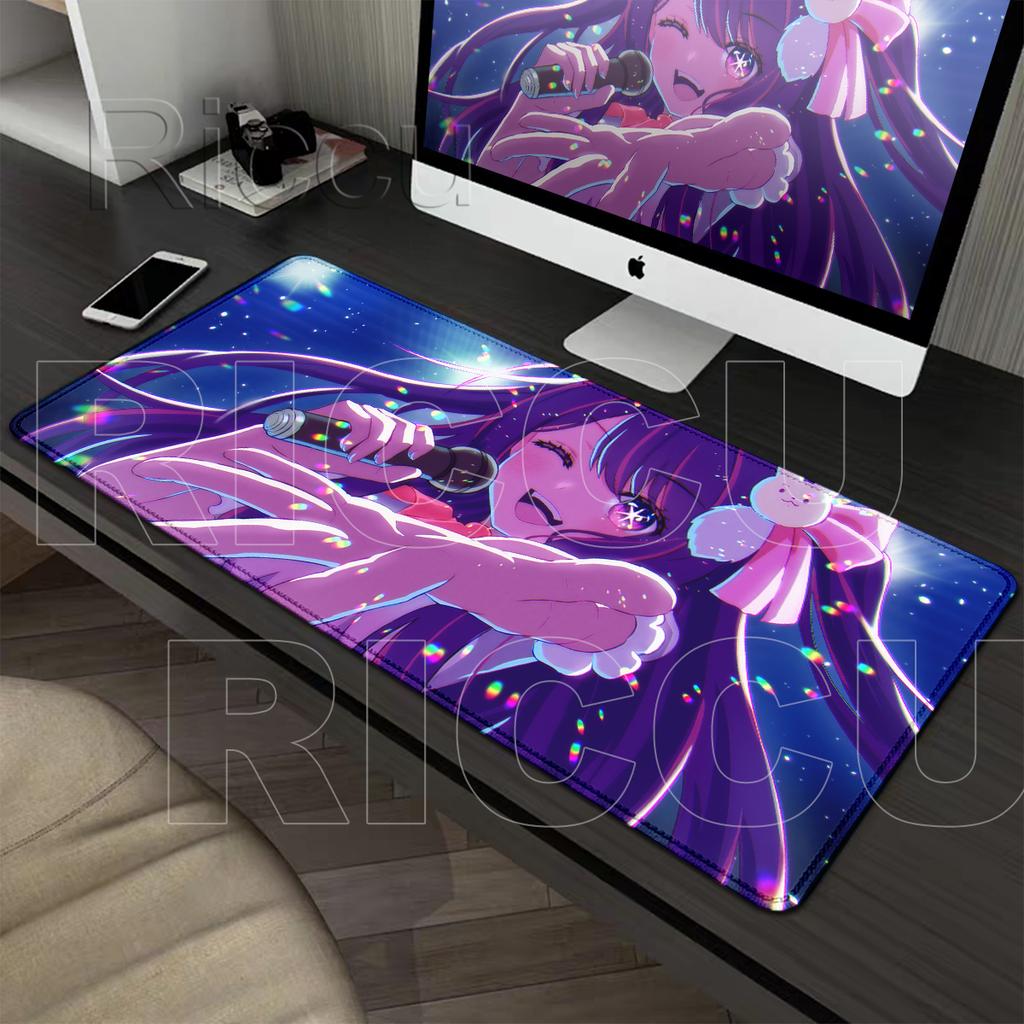 Gaming-Zubehör Mauspads Oshi No Ko Hoshino Ai Computertastatur Teppich Kawaii Mädchen Verriegelungskante Gummi Ästhetik Schreibtischunterlagen