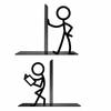 Iron Bookend with Figure Design Lightweight Silhouette Stable Metal Bookends for