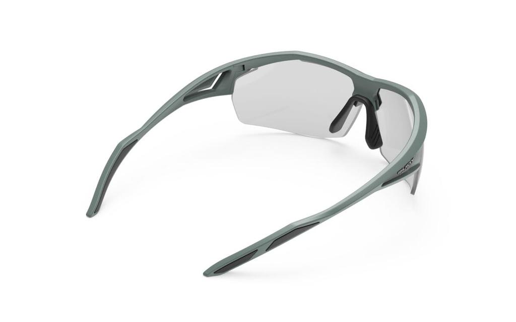 RUDYPROJECT SYDUS Green Sage Matte Impact X2 Photochromic Sunglasses, Frame, Black, SQ017370-0000