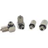 Mini Male Thread M3 M4 M5 M6 -Air Tube OD 3mm 4mm 6mm Pneumatic Pipe Connector Screw Through Quick Traight/Elbow Fitting 10Pcs(Hose OD 6mm - M5,PL)