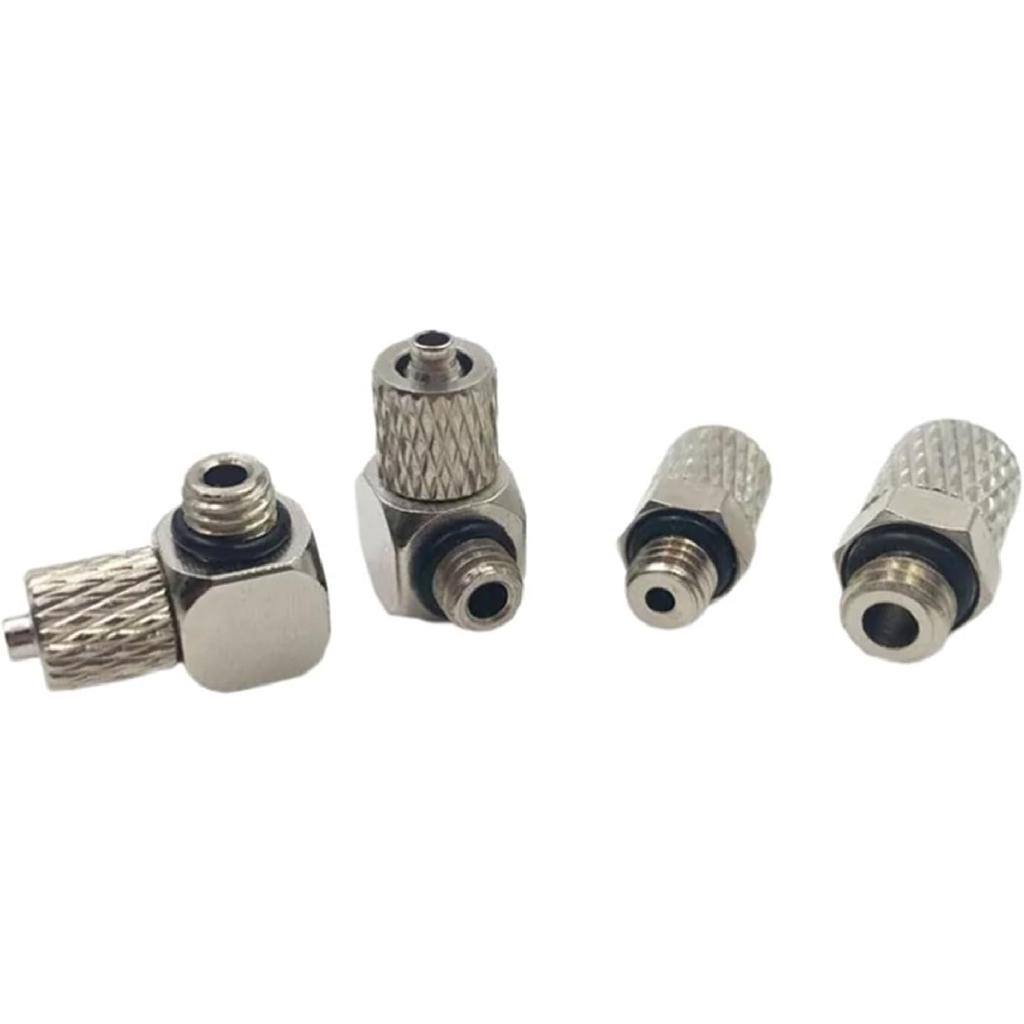 Mini Male Thread M3 M4 M5 M6 -Air Tube OD 3mm 4mm 6mm Pneumatic Pipe Connector Screw Through Quick Traight/Elbow Fitting 10Pcs(Hose OD 6mm - M5,PL)