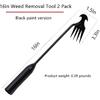 Weed Puller Tool Garden Weed Pulling Tool Uprooting 4 Teeth Manganese Steel Forged Hand Weeder for Vegetable Gardening Backyard Farm Planting &