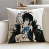 Classic BBlack JackS Cushion Cover Breathable and skinfriendly linen pillowcase square removable and washable cushion