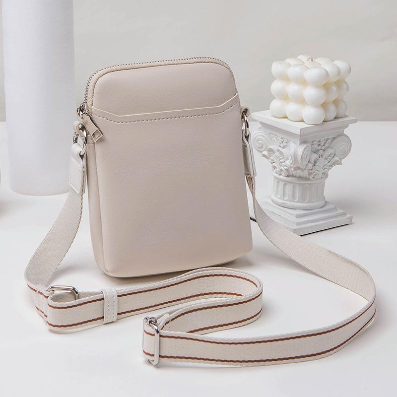 Simple PU Soft Leather Mobile Phone Bag Single Shoulder Crossbody Bag