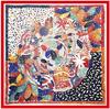 Silk Scarf Women Large Shawls Stoles Cashew Print Square Scarves Echarpes Foulards Femme Wrap Bandanas 130*130CM