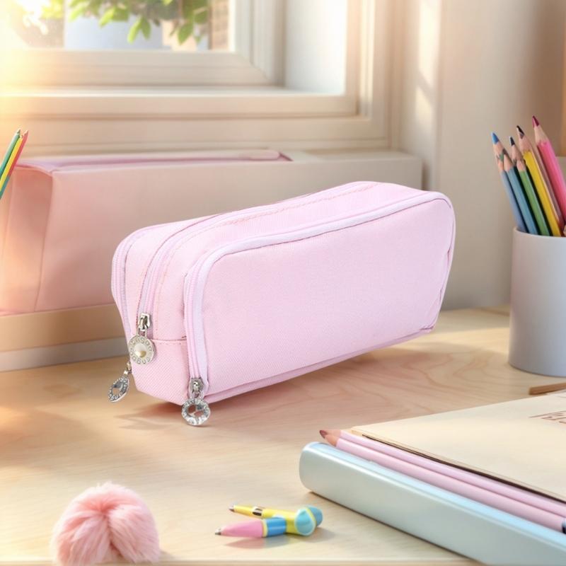 Expanding Pencil Case Big Capacity Pen Pouches Double Layered Pencil Bag Travel Makeup Pouches for Office School Travel