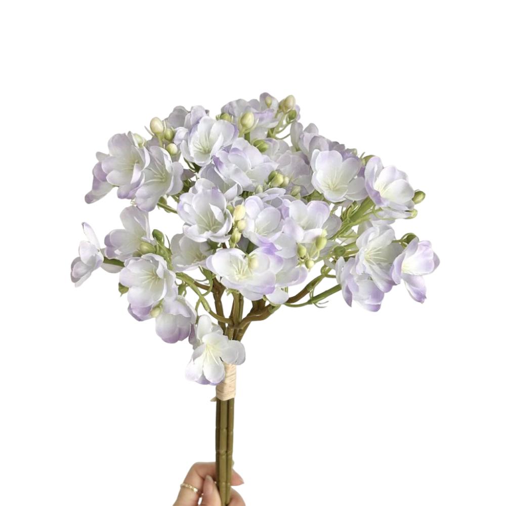 

4Pcs Fake Flowers Fake Jasmine Flowers Korean Style Simulated Flower Bouquet Hotel Decor фіолетовий