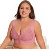 Large Size Front Clasp No-padded Thin Underwear Beautiful Back Seamless Large Chest Push-up Bra