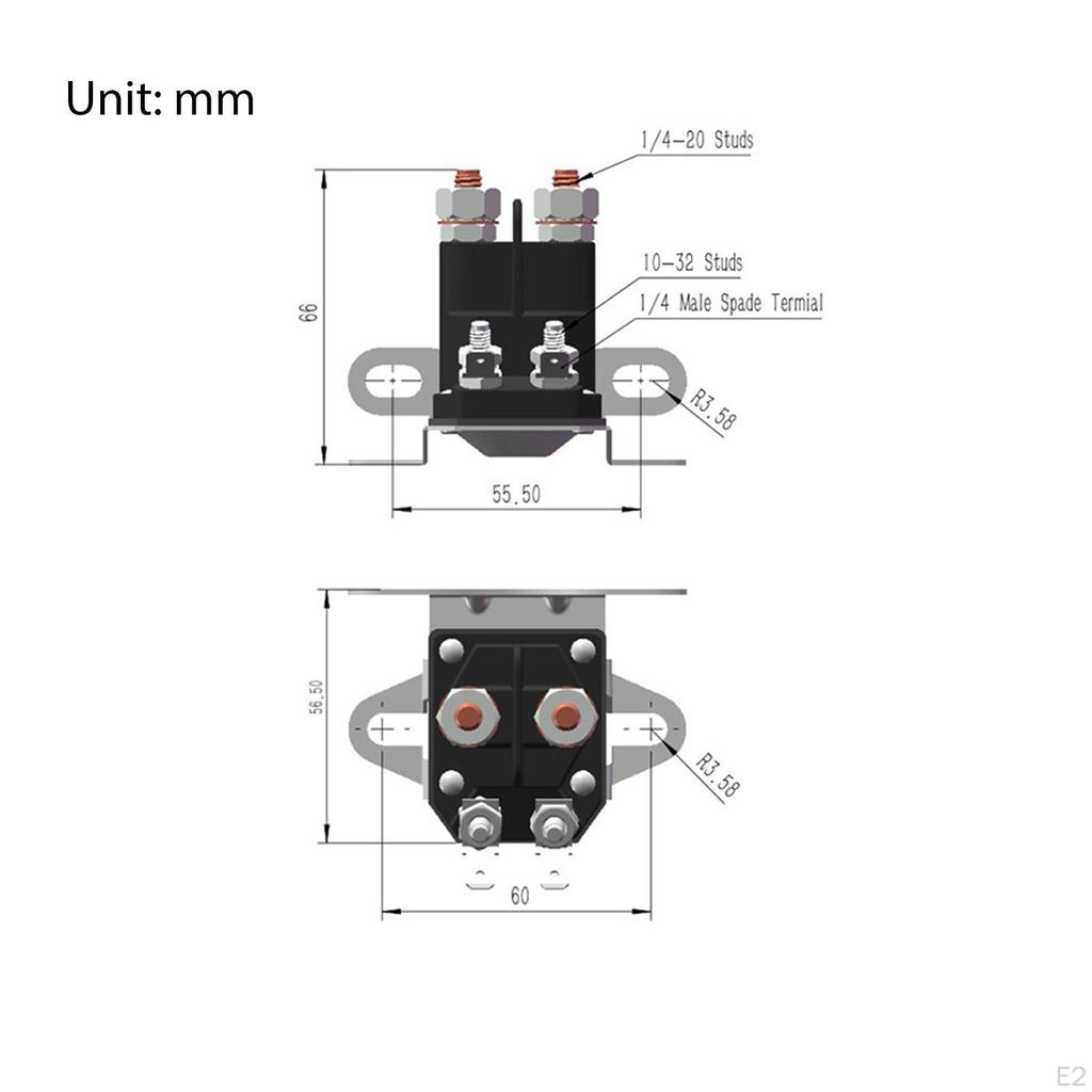 33-341 Solenoid Switch High Performance 4 Termial 12V for Gy00185 184251 146154 1686981SM 109946