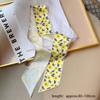 French Pastoral Style Hair Tie Elegant Rose Plum Blossom Bag Strap Bag/Hair Accessories Silk Scarf Headband Women Girls
