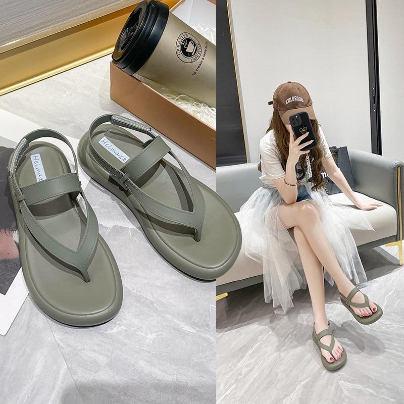 Sandalet kadın modelleri yaz dış giyim düz topuk yumuşak taban yaz dış giyim düz renk