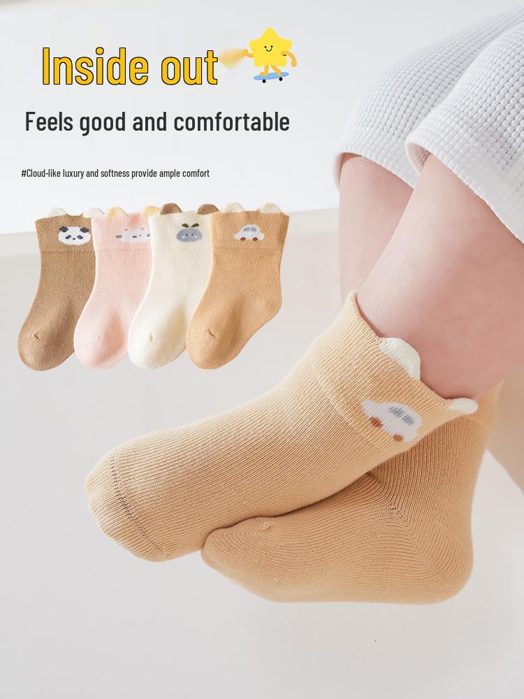 Xiyu Jia H/W Kinderkammbaumwollsocken - Niedlicher 3D-Cartoon für Jungen & Mädchen