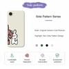 For iPhone 16e Case White Rabbit Pattern Printing Straight Edge TPU Phone Back Cover