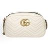 Gg Marmont Gold-Label Logo Kette Gestepptes Leder Kamera Tasche Umhängetasche Damen Weiß