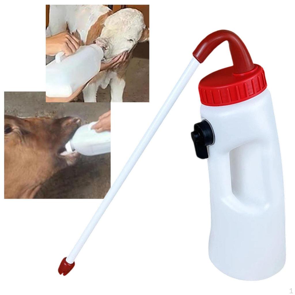 Calf Feeder Bottle Cow Milk with Handle for Farm Animal Nursing