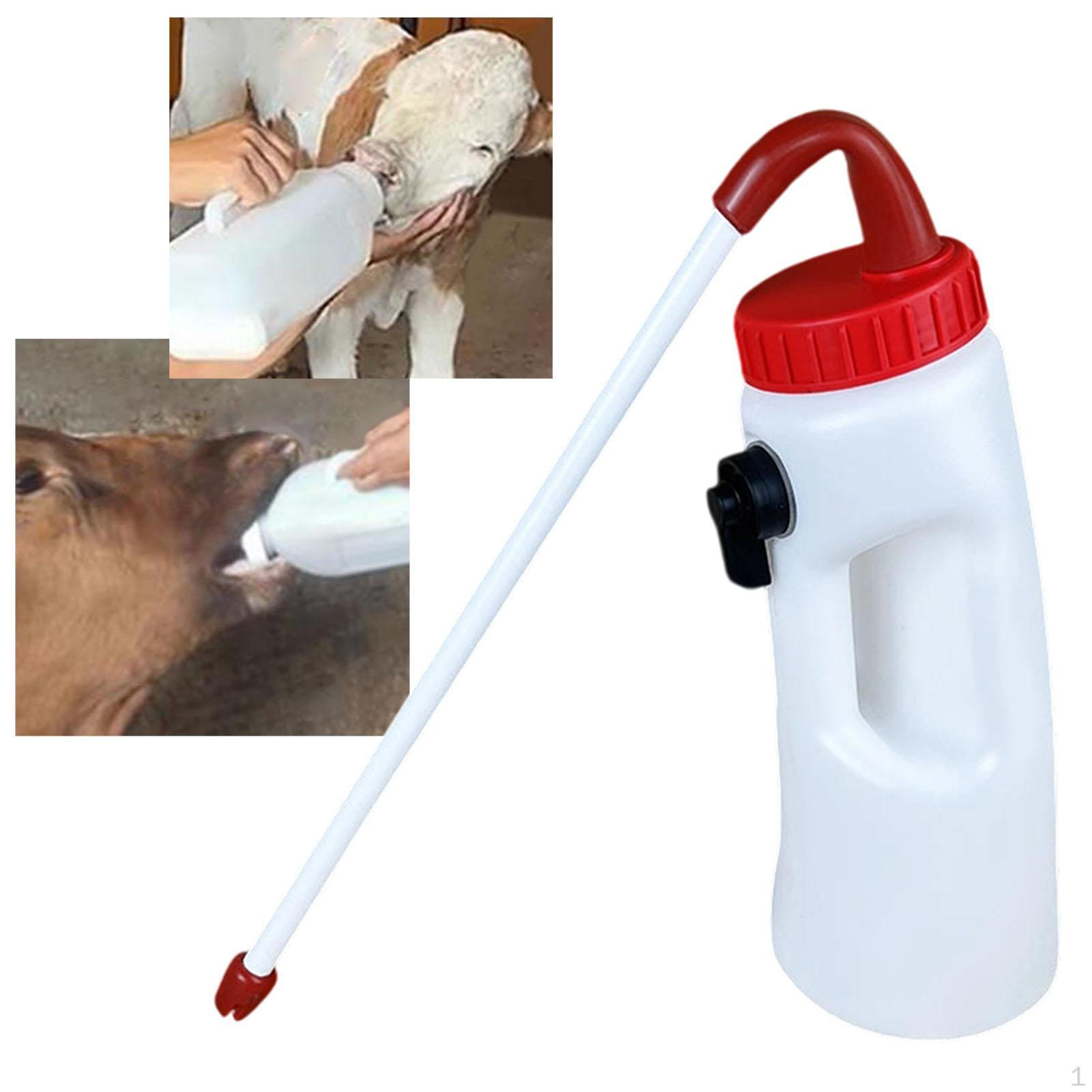 

Calf Feeder Bottle Cow Milk with Handle for Farm Animal Nursing 2.5L
