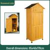 Waterproof Outdoor Wooden Storage Cabinet for Garden Tools - Anti-Corrosion and Sun Protection, Ideal for Courtyard and Balcony Use.