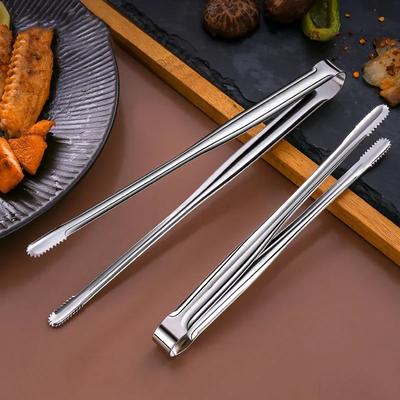 Stainless Steel Grill Tongs Food Clip  Steak Clip Bread Tong Cooking Utensils Party Non-Slip Kitchen Gadgets Accessories