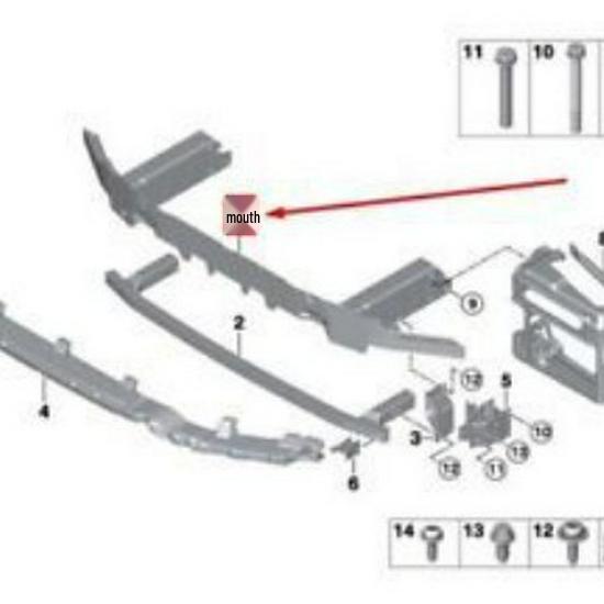 51117399911 Front Support Bracket for BMW X3 X4 G01 G02 Skeleton