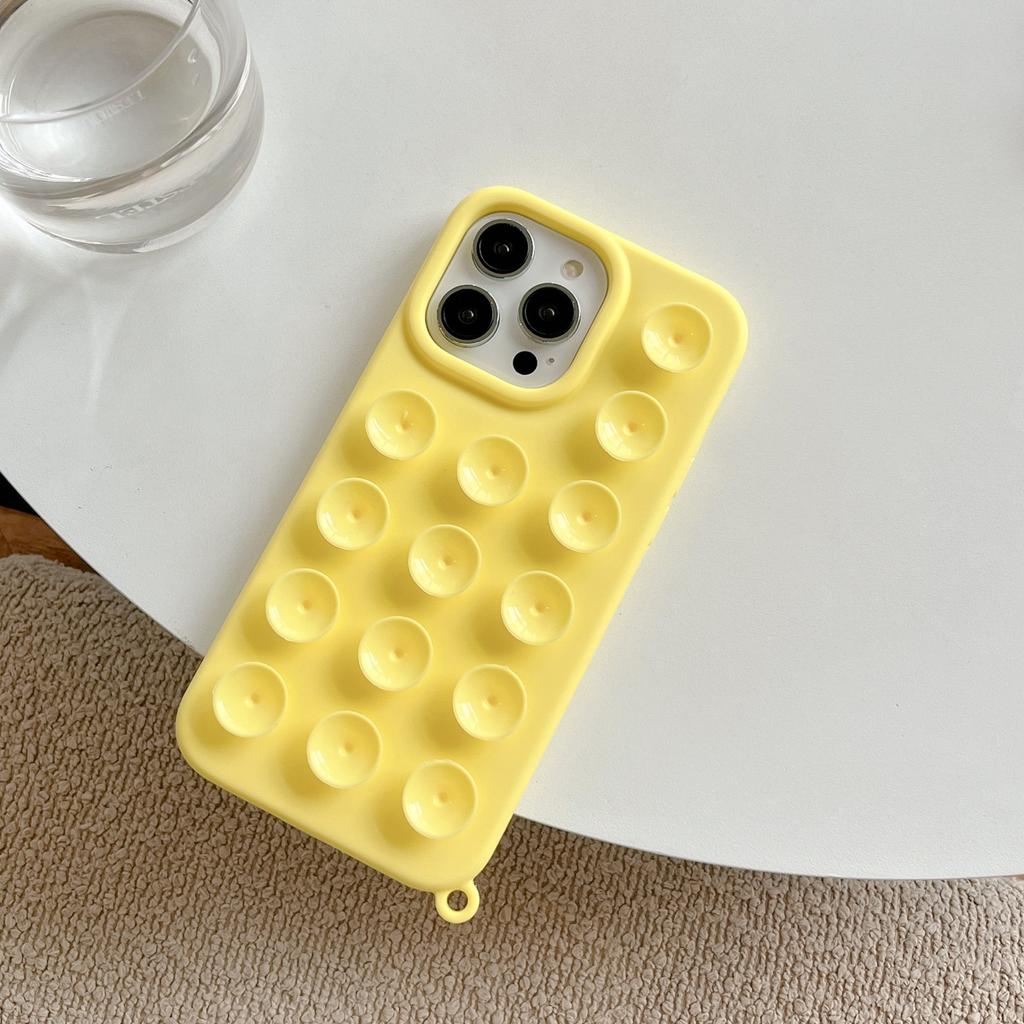 Phone Case For iPhone 16 11 15 Pro Max 14 Plus 12 13 Pro 7 8 Plus XR X XS SE2 3D Suction Cup Airbag Transparent Shockproof Cover