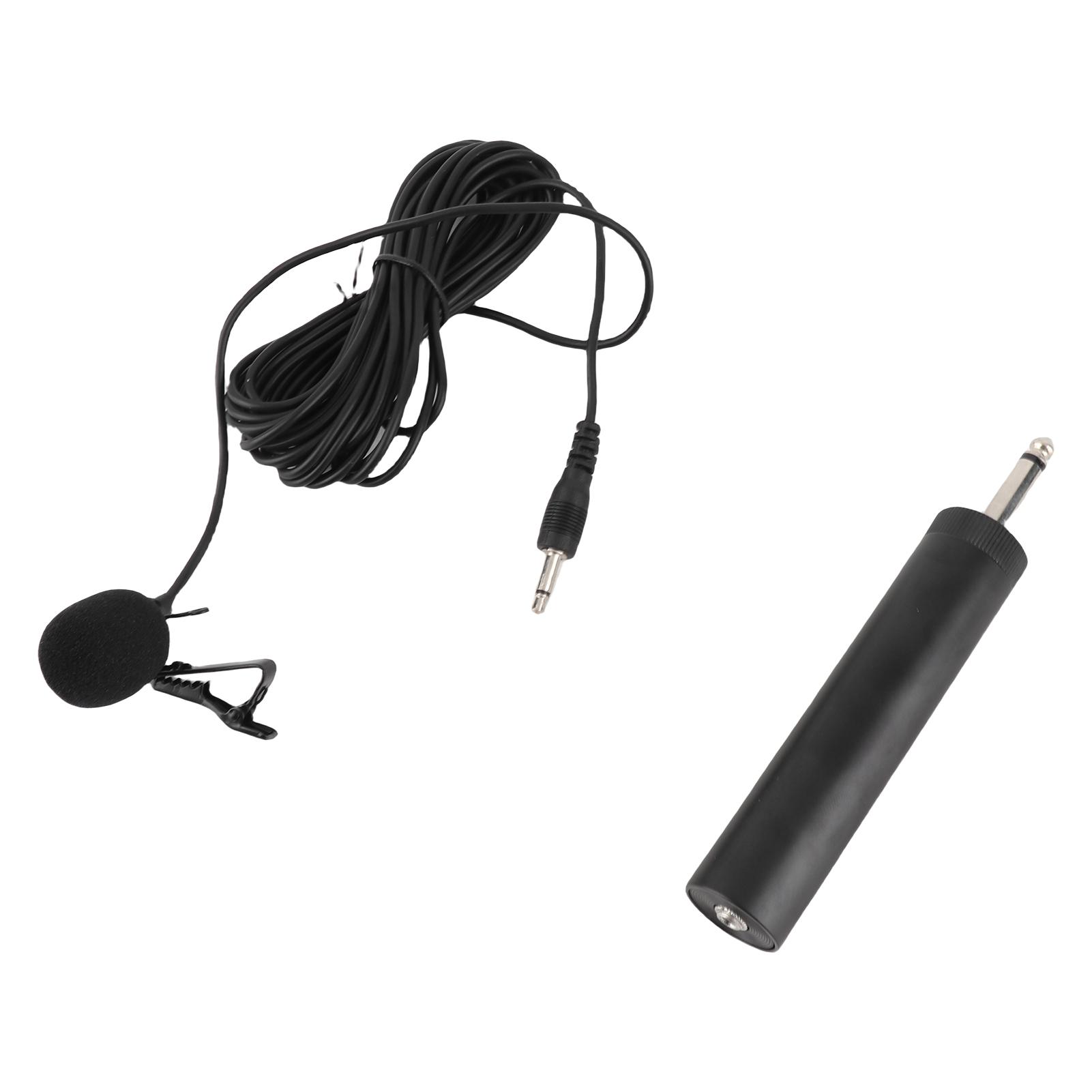 

Wired Lavalier Microphone Noise Canceling Omnidirectional Condenser Lapel Mic with 3.5mm 6.5mm Jack for Instrument Mixer