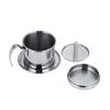 Cana din Oțel Inoxidabil Filtru Vietnamez pentru Cafea prin Picurare Infuzor Acasă Argintiu