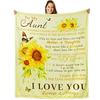 Sunflower Pattern Flannel Blanket Sofa Bed Sheet Bedspread Blanket Direct Supply