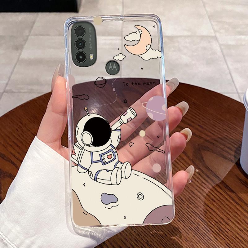For Motorola Moto E40 / Moto E30 / Moto E20 Case Clear Silicone Jelly Soft TPU Back Cover Cute Rabbit Cat Dinasaur Phone Cases