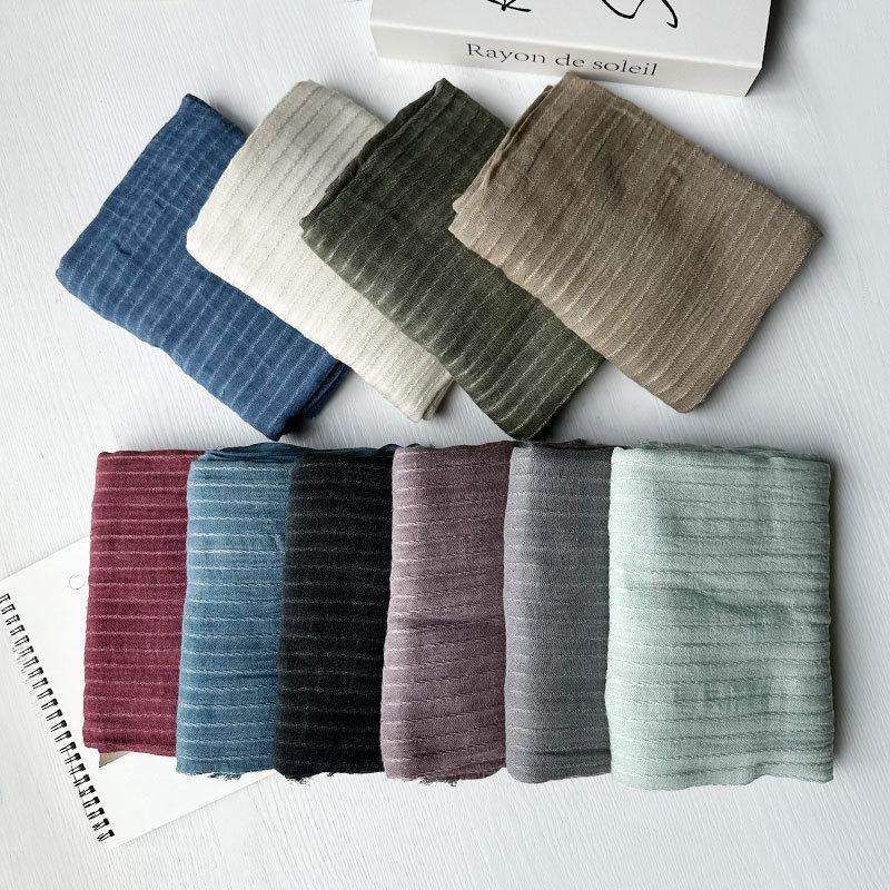 Retro Style Korean Modal Scarf Shawl Wrap Unisex Decorative Strip Scarves for Men and Women