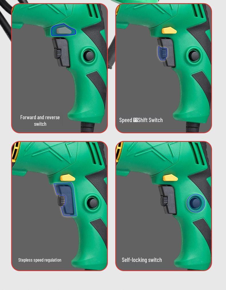 Multifunctional High-Power Electric Drill & Screwdriver for Household Use